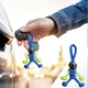 Брелок для ключів паркорд мотоцикліст салатовий із синім Kawasaki - зображення 1