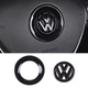 Наклейка на руль подушку безопасности VW Volkswagen Фольксваген черный глянец знак 3D Passat B6 Golf 4, Polo - изображение 1