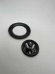 Наклейка на руль подушку безопасности VW Volkswagen Фольксваген черный глянец знак 3D Passat B6 Golf 4, Polo - изображение 6