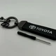 Брелок для ключей кожаный темляк эко-кожа Toyota с карабином тойота карбон - изображение 2