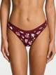 Жіночі трусики Victoria's Secret (352221976641) Stretch Cotton High-Leg Scoop Thong XS бордові - зображення 1