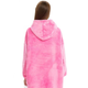 Плед толстовка с капюшоном и рукавами Huggle Hoodie оверсайз Розовый One Size - изображение 2
