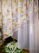 Кухонная занавеска арка готовая короткая Стелла белая ромашка 280*170 см - изображение 4