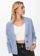 Кардиган женский Oversize укороченный вязаный однотонный Only Голубой 18793 XS (укр 40-44) - изображение 4