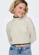 Свитер женский укороченный Oversize вязаный Only Молочный 18794 M (укр 44-46) - изображение 1