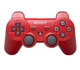 Ігровий бездротовий геймпад Dual-Shock PS3 акумуляторний джойстик з функцією вібрації для PlayStation 3 Червоний - зображення 2