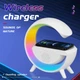 Портативна колонка Bluetooth 3в1 SUNROZ WirelessCharger R99 з RGB нічником та бездротовою зарядкою Білий - зображення 12