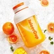 Беспроводной блендер бутылка Sunroz Juicer Cup 1500ML для смузи, коктейлей с зарядкой от USB Белый с Оранжевым - изображение 4