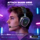 Геймерська бездротова (Bluetooth + 2,4G) гарнітура Attack Shark G800 RGB (вага 180 гр) Black (G800B) - зображення 2