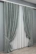 Комплект штор VR-Textil Лен Мрамор 150х270 2шт и Тюль 400х270 1264ш-115т Серый с белым 71-126/3 - изображение 2
