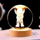 Світлодіодний нічник кришталева куля 8 см акумуляторна 5Вт USB тепле біле свічення Колір коричневий для дітей - зображення 7