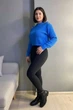 Лосини жіночі Lady Hurem 2116 утеплені дайвінг широкий пояс великі розміри 4XL чорні - зображення 6