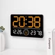 Часы Deepfox DS-6667 LED цифровые электронные настенные Будильник Дата Температура Влажность 33х22см оранжевый - изображение 6