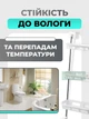 Полиця-стелаж для ванної кімнати 3-х ярусна, настінна система зберігання над унітазом, органайзер для косметики, вологостійка біла - зображення 2