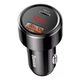 Автомобільний зарядний пристрій Baseus Magic Series Digital Display PD 3.0 QC 4.0+ 45W USB + Type-C (black) - зображення 1
