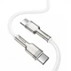 Кабель Baseus Cafule Metal Type-C to Type-C 100W (2m) white - изображение 3