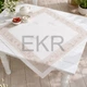 Лляна скатертина з вишивкою на стіл Linen Harmony 90 х 90 см (445-254) - изображение 1