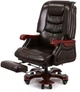 Крісло АКЛАС Ланселот EX RL (Шкіра LC-K Dark brown/PU Dark brown) - зображення 7