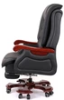Крісло АКЛАС Ланселот EX RL (Шкіра LC-A Black/PU Black) - зображення 4