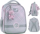 Рюкзак шкільний Kite Education 555S для дівчинки Сірий 36.5x27x15.5см 14 л Ортопедичний каркасний 1-4 клас спинка Ergo Kids (K26-555S-1) - зображення 1