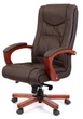 Крісло АКЛАС Артур EX MB (Шкіра LC-K Dark brown/PU Dark brown) - зображення 1
