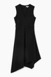 Сукня жіноча COS gathered asymmetric midi dress 1223501001 L Чорний - изображение 8