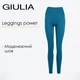 Жіночі безшовні легінси в рубчик з моделюючим швом Giulia FLEXING LEGGINGS POWER XXS/XS Blue-lyons, легінси з мікрофібри, для спорту, для тренувань - зображення 1