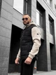 Куртка Infinity чоловіча демісезонна з трикотажними рукавами L чорно бежева (26654) - зображення 5