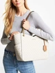 Сумка жіноча Michael Kors Jet Set Large Signature Logo Shoulder Bag Vanilla - зображення 3