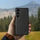 Кожаная накладка Stenk Cover для Samsung Galaxy S25 FE Чёрная (79961) - изображение 3