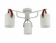 Люстра потолочная в стиле лофт Light House SRS-20405/3 CR+Matt white белая + хром, плафоны белые - изображение 2