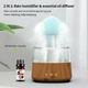 Увлажнитель воздуха гриб Air Purifier AP06 с эфектом дождя, RGB подсветка 7 цветов, 450мл - изображение 2