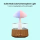 Увлажнитель воздуха гриб Air Purifier AP06 с эфектом дождя, RGB подсветка 7 цветов, 450мл - изображение 3