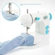 Швейная машинка электрическая Sewing Machine 6W портативная с подсветкой и педалью Бело-голубая - изображение 7