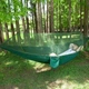 Гамак с москитной сеткой на молнии Hammock 120х80см подвесной, напольный, с двойным каркасом Зеленый - изображение 3