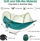 Гамак с москитной сеткой на молнии Hammock 120х80см подвесной, напольный, с двойным каркасом Зеленый - изображение 8