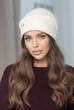 Бежевая шапка из кашемира Шарлотта 908-010 - изображение 3