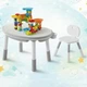 Комплект детский стол со стульчиком POPPET Мультиплей Грейси 5 в 1 + конструктор Крутые виражи с горкой (PP-SET-011GR-04) - изображение 1