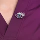Значок BROCHE брошь бижутерия Медицина Глаз с ресницами серебристый BRGV111835 - изображение 4