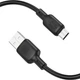 Кабель USB Borofone BX113, Silicone, MicroUSB, 2.4A, 3m, Черный - изображение 4