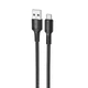 Кабель USB Borofone BX116, MicroUSB, 2.4A, 1m, Чорний - зображення 1