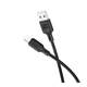 Кабель USB Borofone BX113, Silicone, Lightning, 2.4A, 3m, Чорний - зображення 2