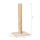 Когтеточка для котов PETBED Большой Столбик с джутом 40х40см h-82 см велюр бежевый - изображение 2