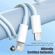 Кабель Lightning — Type C для быстрой зарядки 30W Белый 1 м - изображение 2