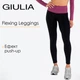 Женские бесшовные леггинсы с push-up эффектом и контрастным поясом Giulia FLEXING LEGGINGS GLAM S/M Multicolor-black/domsor, комфортные лосины для спорта, для тренировок, из микрофибры - изображение 1