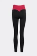 Жіночі безшовні легінси з push-up ефектом та контрастним поясом Giulia FLEXING LEGGINGS GLAM S/M Multicolor-black/winterberry, комфортні лосини для спорту, для тренувань, з мікрофібри - зображення 3