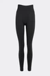 Женские бесшовные леггинсы с push-up эффектом и контрастным поясом Giulia FLEXING LEGGINGS GLAM XXS/XS Black, комфортные лосины для спорта, для тренировок, из микрофибры - изображение 2