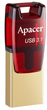 Flash Drive Apacer AH180 32GB (AP32GAH180R-1)червоний(6325632) - изображение 2