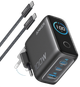 Сетевое зарядное устройство Anker GaN Charger 100W, 2xUSB-C PD & 1xUSB-A w Display and Cable серый (7232956) - изображение 1