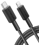 Кабель Anker 322 USB-C to Lightning - 1.8m Nylon чорний (7030799) - зображення 1